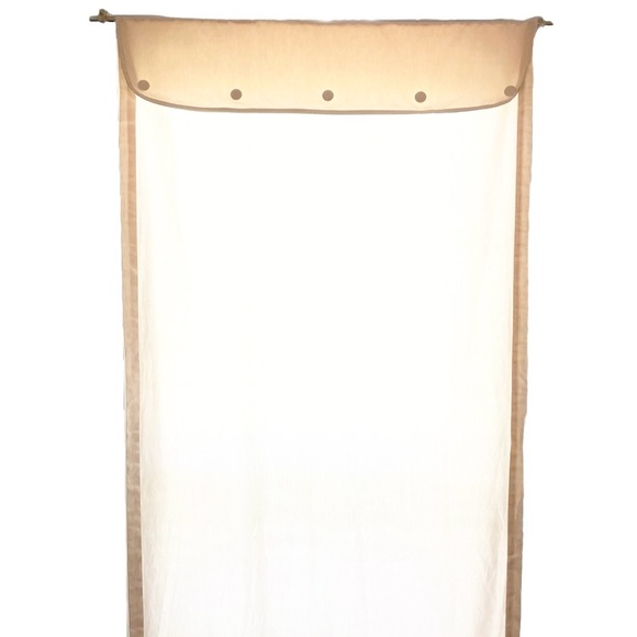 3 curtain panels JCPenny Home Collection - off-white / cream button-top - Picture 2 of 12